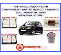 KIT FILTRI TAGLIANDO CHEVROLET MATIZ 800-1000cc 2005>2011 QUALITY PARTS