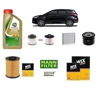 Kit Filtri Tagliando Ford Kuga II 2.0 TDCi 120 150 Hp + 6 Litri Olio 5w30 C3