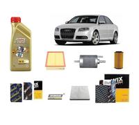 Kit Filtri Tagliando + Olio Castrol per Audi A4 8EC,B7 2.0 TFSi 170 200 220 Hp