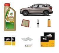 Kit Filtri Tagliando + Olio per Bmw X1 F48 sDrive 18d 110 Kw 150 Hp