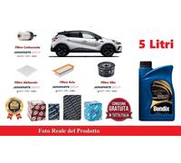 Kit Filtri Tagliando + Olio per Dacia Lodgy JS 1.5 DCi 79 Kw 107 Hp Cv