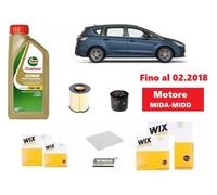 KIT FILTRI TAGLIANDO + OLIO PER FORD C-MAX II 1.0 ECOBOOST 92 KW MIDA MIDD