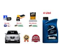 KIT FILTRI TAGLIANDO + OLIO PER LANCIA YPSILON 843 1.4 57 Kw 78 Hp