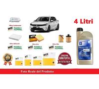 KIT FILTRI TAGLIANDO + OLIO PER OPEL CORSA E 1.3 CDTI 55 KW 75 CV