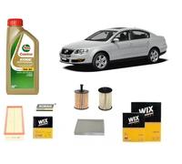 Kit Filtri Tagliando + Olio per VW Passat B6 (3C2) 2.0 TDi 103 Kw 140 Hp