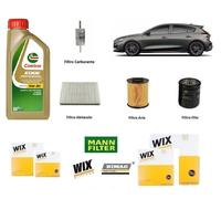 Kit Filtri Tagliando per Ford Focus III 1.6 LPG 88 Kw 120 Hp + 5 Litri Olio 5W30