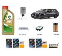 Kit Filtri Tagliando per Hyundai i40 1.7 CRDi + 6 Litri Olio Castrol 5w30