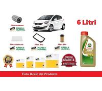 Kit Filtri Tagliando per Kia Venga 1.4 CRDi + 6 Litri Olio Castrol 5w30