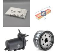KIT FILTRI TAGLIANDO PER NISSAN KUBISTAR RENAULT CLIO II KANGOO 1.5 DCI