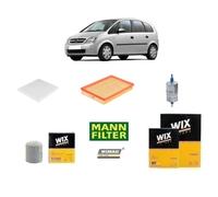 Kit Filtri Tagliando per Opel Meriva A 1.6 64 74 77 Kw 87 100 105 Hp