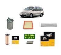 Kit Filtri Tagliando per VW Sharan 7M 1.9 TDI 90 115 130 Hp
