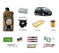 Kit Filtri Tagliando Peugeot 107 1.4 HDi 40 Kw 54 Cv + 4 Litri Olio Total 5w30