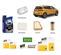 Kit Filtri Tagliando Renault Scenic III 1.6 DCi 130 Hp + 5 Litri Olio ELF 5W30