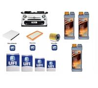 Kit Filtri Tagliando UFI + Olio Specifico 5w40 per Fiat 500L 0.9 Natural Power