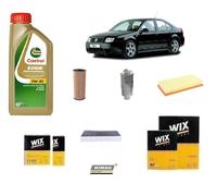 Kit Filtri Tagliando VW Bora 1J2 1.9 TDi + 5 Litri Olio Motore Castrol 5w30