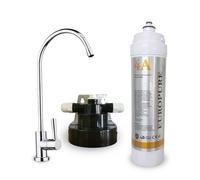 KIT FILTRO ACQUA POTABILE EUROPURE 4A COMPOSITO A CARBONE ARGENTATO + ACCESSORI