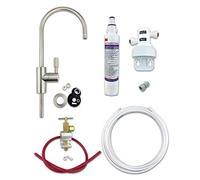 Kit filtro acqua potabile sotto il lavandino 3M con filtro AP2-C405-SG batteri nominale sistema completo fai da te (rubinetto in nichel spazzolato)