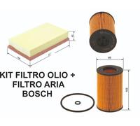 KIT FILTRO ARIA + FILTRO OLIO BOSCH ADATTO PER AUDI - SEAT - SKODA - VOLKSWAGEN