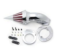 Kit filtro aria per moto, filtro di aspirazione adatto per Yamaha Vstar V-Star 650 tutti gli anni 1986-2012 CROMATO(MT225-004-CD)