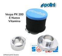 Kit filtro Aria Polini Carburatore Vespa PX 200 E Nuova Vitamina