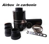 KIT FILTRO ARIA SPORTIVO CONO CARBONIO FLESSIBILE + ADATTATORI E VENTOLA