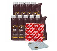 Kit Filtro Cambio + Olio Trasmissione MANNOL Automatik ATF AG55 Per Mercedes 9 L