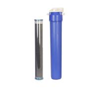 Kit Filtro de-ionizzatore GrowMax Water 20". Elimina Il 100% dei sali minerali dall'acqua di osmosi. Il Kit Include Staffa a Parete e Tubi.