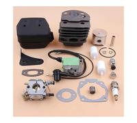 Kit filtro guarnizione bobina accensione carburatore cilindro pistone adatto for motosega 51 55 (45 mm)