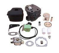Kit filtro guarnizione bobina accensione carburatore pistone cilindro da 45 mm adatto for pezzi di ricambio motosega Rancher 51 55