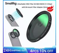 Kit filtro ND variabile magnetico SmallRig da 52 mm, filtro VND ND2-ND32 (1-5 arresto) con adattatore filtro M Mount per custodia del telefono -4386B