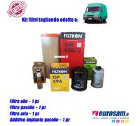 Kit filtro olio aria gasolio tagliando per Iveco DAILY 30.8 35.10 35.12 1989-99
