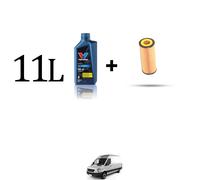 Kit filtro olio e 11L per Mercedes Sprinter II (906) 311 CDI 80kw Dal 2006 al 20