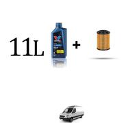 Kit filtro olio e 11L per Mercedes Sprinter II (906) 511 CDI 84kw Dal 2016