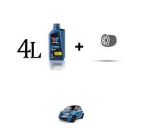 Kit filtro olio e 4L per Smart Fortwo /Cabrio / ForFour (453) 1.0 52kw Dal 2014