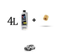 Kit filtro olio e 4L per Toyota Yaris III (XP13) 1.4 D-4D 66kw Dal 2011