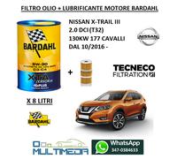 KIT FILTRO OLIO MOTORE BARDAHL XTA 5W30 NISSAN X-TRAIL III 2.0 DCI 130KW 177 CV
