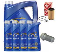 Kit Filtro Olio Motore MANNOL 10W-40 API 9 Liter + Vite per Mercedes Sprinter