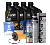 KIT FILTRO OLIO + OLIO SELENIA 5W-40 + DETERGENTE E CERATEC ALFA ROMEO MITO 1.4