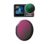 Kit filtro per DJI OSMO Action 5 Pro, vetro ottico HD Imaging per Osmo Action 3/4/5 Pro, impermeabile, resistente all'olio, resistente allo sporco, UV/CPL/ND8/16/32/64 (ND64)