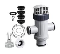 Kit Filtro Piscina Completo 14 Pezzi con Valvola Tubo Doppio Split e Tappo Scari