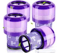 Kit Filtro ROELLY per Dyson V11 V15 SV14 SV17 SV22 Detect Animal Absolute Extra Pro Torque Drive Vacuum Filtro-99,97% Filtrazione,Lavabile e Riutilizzabile Include Spazzolino di 4 Filtro e 1 Pulizia