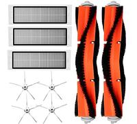 Kit filtro spazzola principale di ricambio compatibile con accessori aspirapolvere Roboro-ck S5 S6 Max S50 S51 S55 S60 (2 spazzole principali+3 filtri HEPA+4 spazzole laterali)