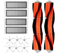 Kit filtro spazzola principale di ricambio compatibile con accessori aspirapolvere Roboro-ck S5 S6 Max S50 S51 S55 S60 (2 spazzole principali+4 filtri HEPA+6 spazzole laterali)