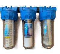 KIT FILTRO TRATTAMENTO ACQUA ø 3/4 ANTIRESIDUI ANTICALCARE SEDIMENTI 50 + 1 MIC