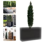 Kit fioriera per alberi di cedro, per protezione della privacy all'aperto, pianta sempreverde in vaso alta per protezione solare, design bello e funzionale (150 cm)