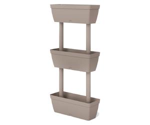 Kit Fioriere Verticali Artplast Resina Grigia 3 Pezzi