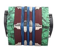 Kit fisarmonica per principianti HaloVerde con fisarmonica a 20 bottoni, strumento musicale ideale per l'apprendimento con una comoda borsa per il trasporto (Verde)