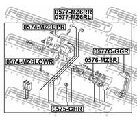 Kit fissaggio pinza freno Assale posteriore 0577C-GGR FEBEST per MAZDA