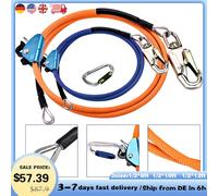 Kit Flip Line Wire-Core da esterno con moschettone a tripla chiusura, cordino regolabile, bassa elasticità per la protezione anticaduta, ispezione dell'albero 12mmx2.4m