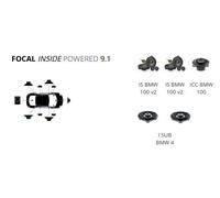 Kit Focal Inside Powered 9.1 per BMW i4 M50 Gran Coupe (serie dal 2021) mod...